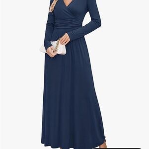 Elegant Navy Blue Maxi Dress